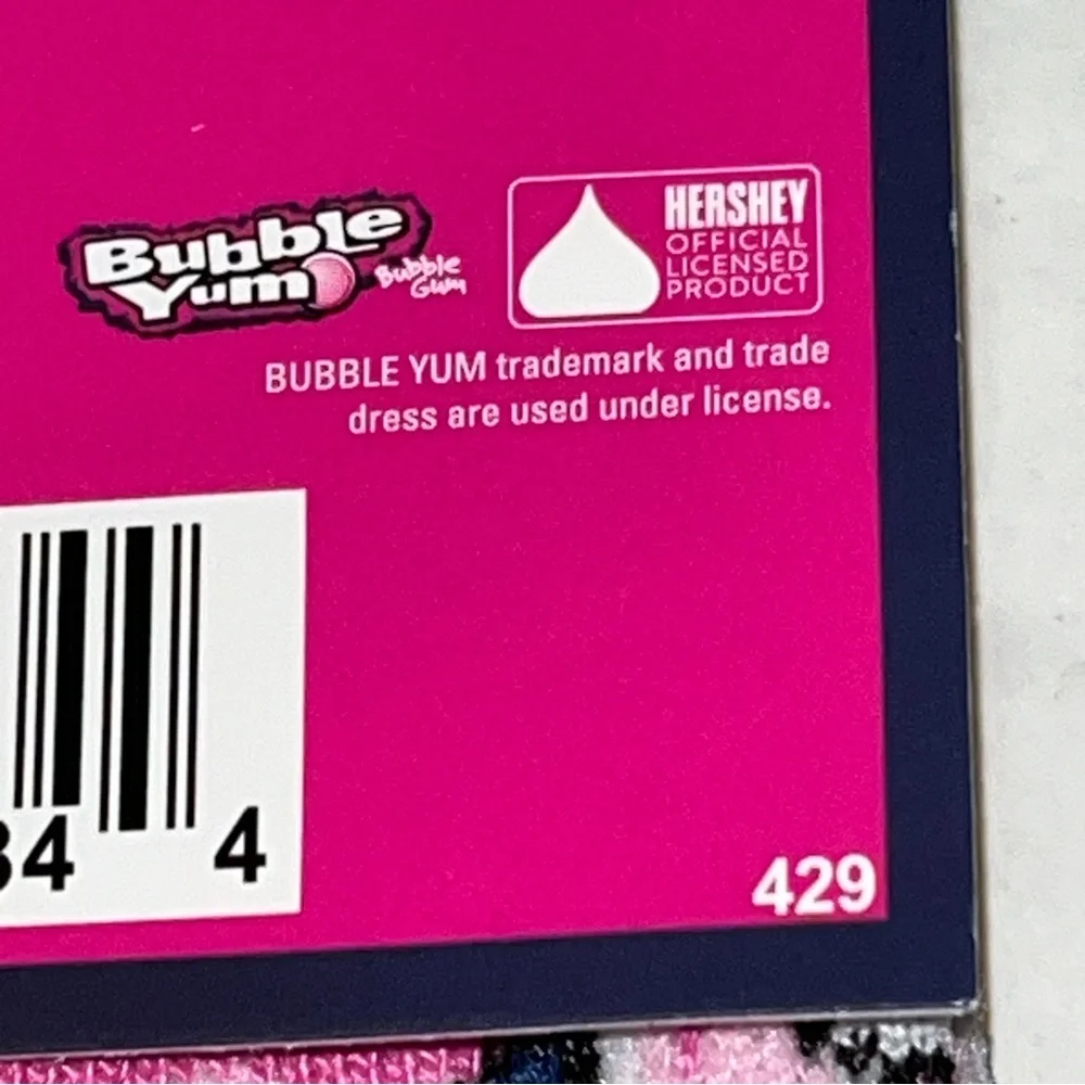 Odd‎ Sox Novelty Bubble Yum Pink Crew Socks New